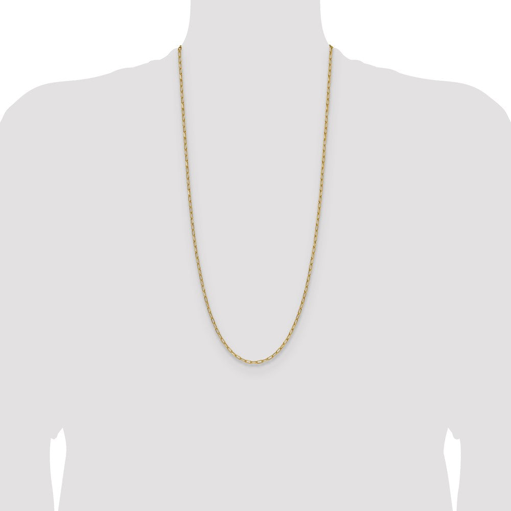 14k 3.0mm Semi-Solid Beveled Paperclip Chain (3.30 grams)