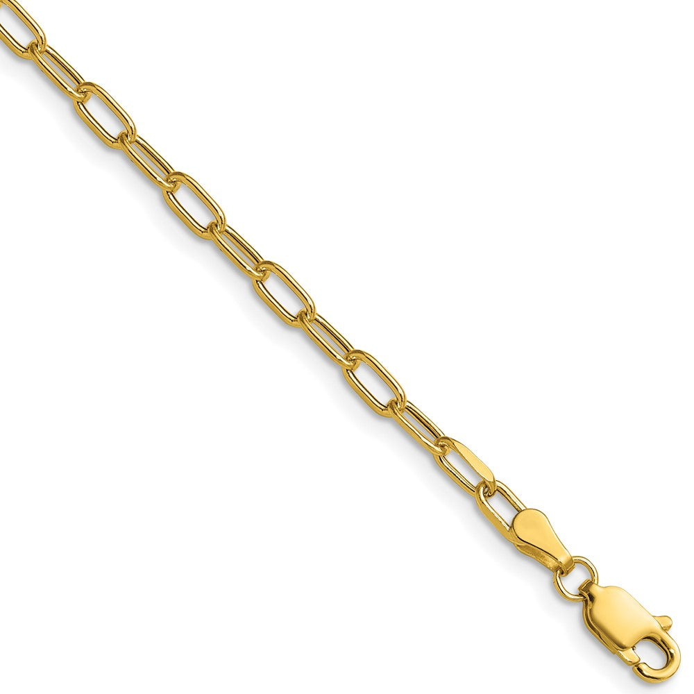 14k 3.0mm Semi-Solid Beveled Paperclip Chain (3.30 grams)