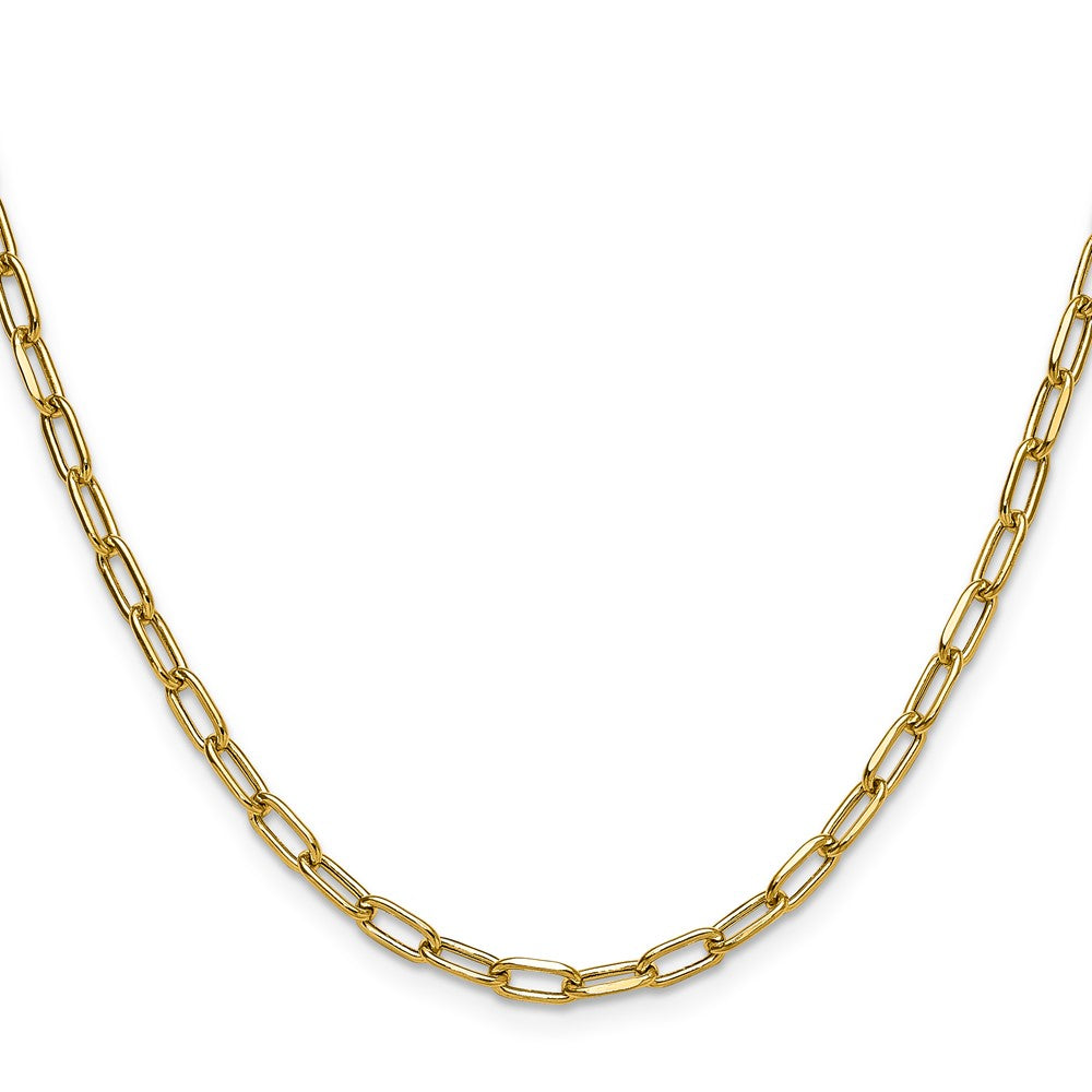 14k 3.7mm Semi-Solid Beveled Paperclip Chain (4.37 grams)