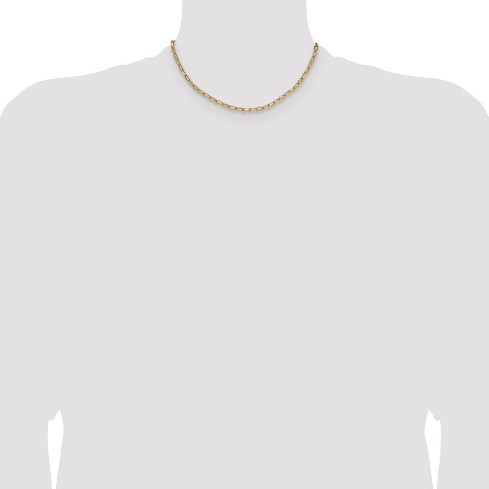 14k 3.7mm Semi-Solid Beveled Paperclip Chain (4.37 grams)