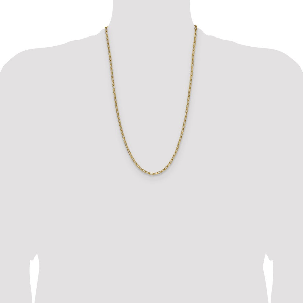 14k 3.7mm Semi-Solid Beveled Paperclip Chain (4.37 grams)