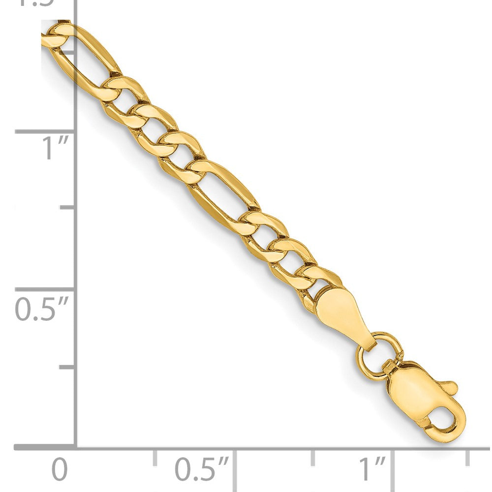 14k 3.5mm Semi-Solid Figaro Chain Bracelet (1.61 grams)