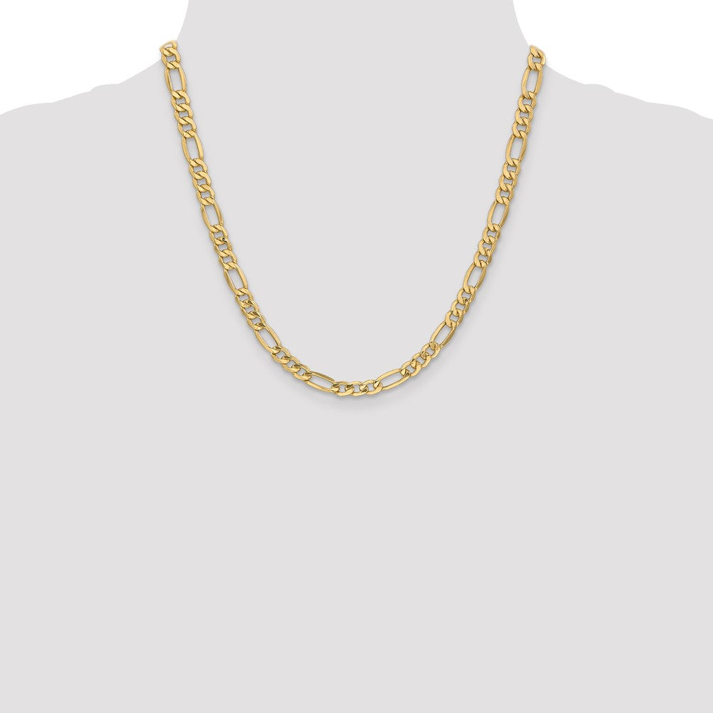 14k 6.25mm Semi-Solid Figaro Chain (10.38 grams)