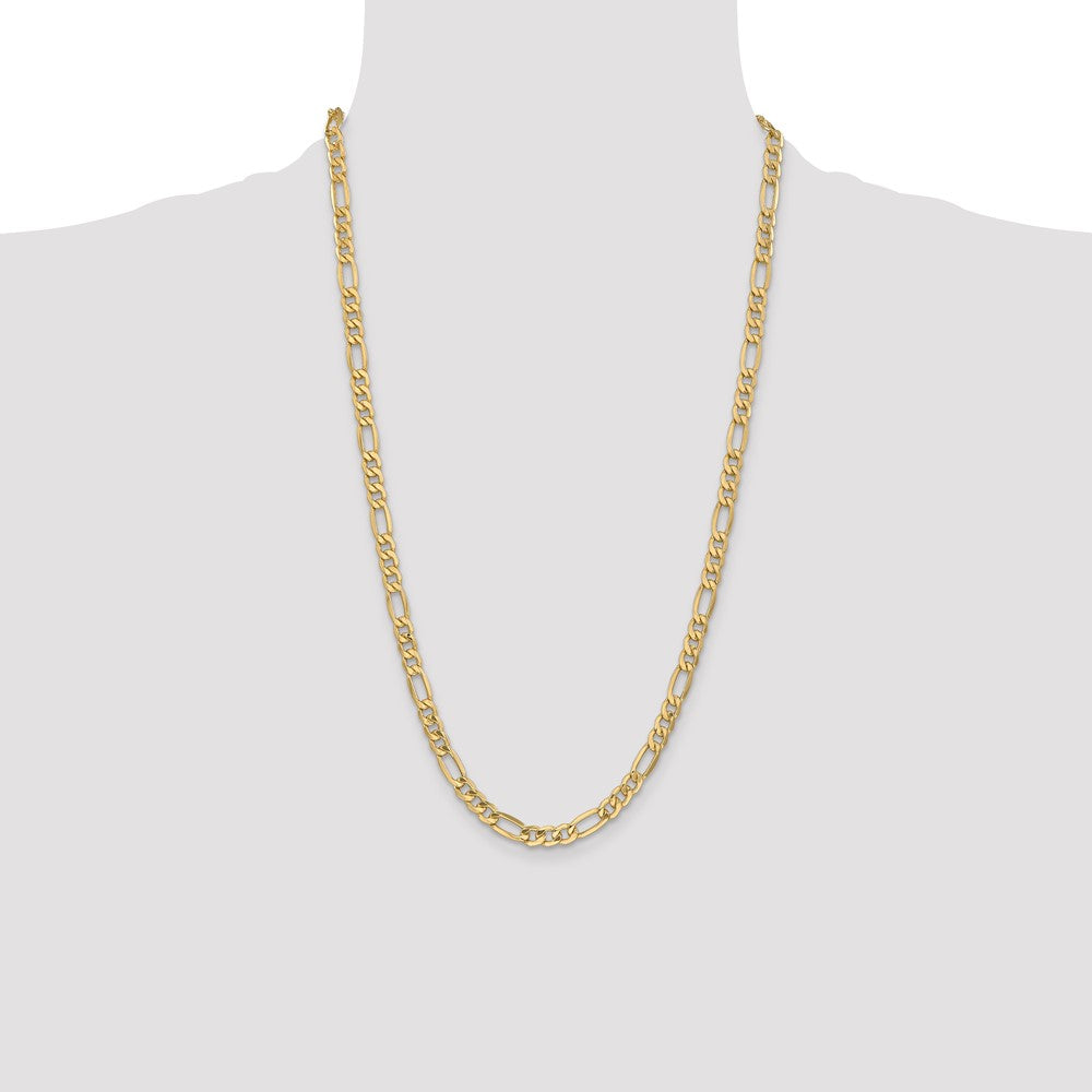 14k 6.25mm Semi-Solid Figaro Chain (10.38 grams)