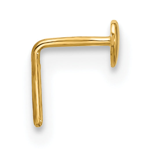 14k 22 Gauge Polished Heart Nose Stud (0.06 grams)