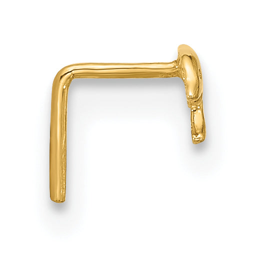 14k 23 Gauge Dolphin Nose Ring (0.07 grams)