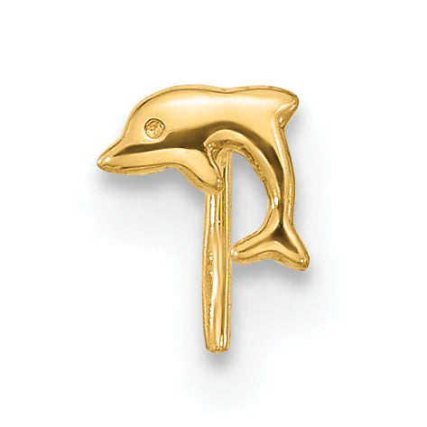 14k 23 Gauge Dolphin Nose Ring (0.07 grams)