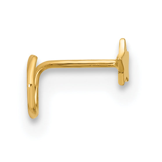 14K 23 Gauge Star Nose Ring Body Jewelry (0.06 grams)
