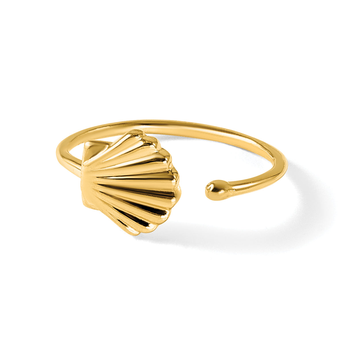 14k 20 Gauge Scallop Shell Nose Ring / Ear Cuff (0.4 grams)