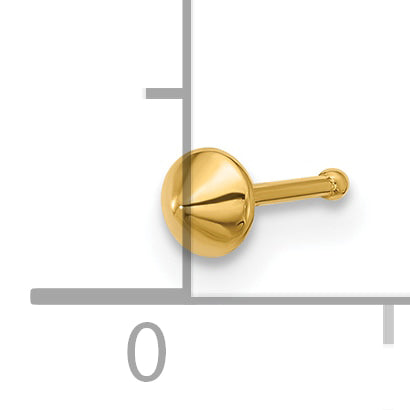 14k 22 Gauge Polished Nose Stud (0.12 grams)