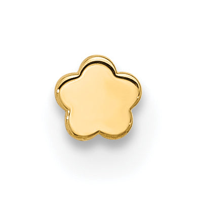 14k 20 Gauge Polished Flower Nose Stud (0.14 grams)