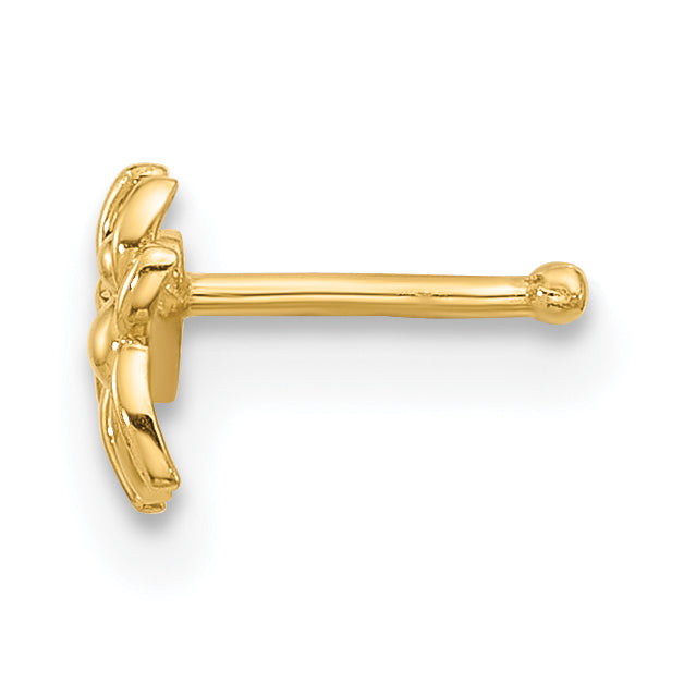 14k 22 Gauge Polished Spider Nose Stud (0.2 grams)