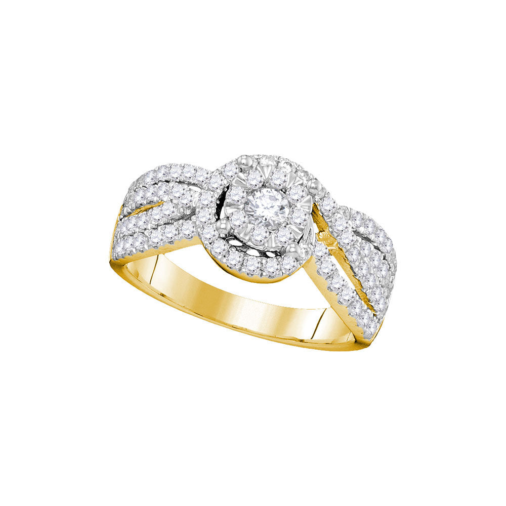 14Kt Yellow Gold 7/8Ctw-Dia  Engagement Ring (4.97 grams)