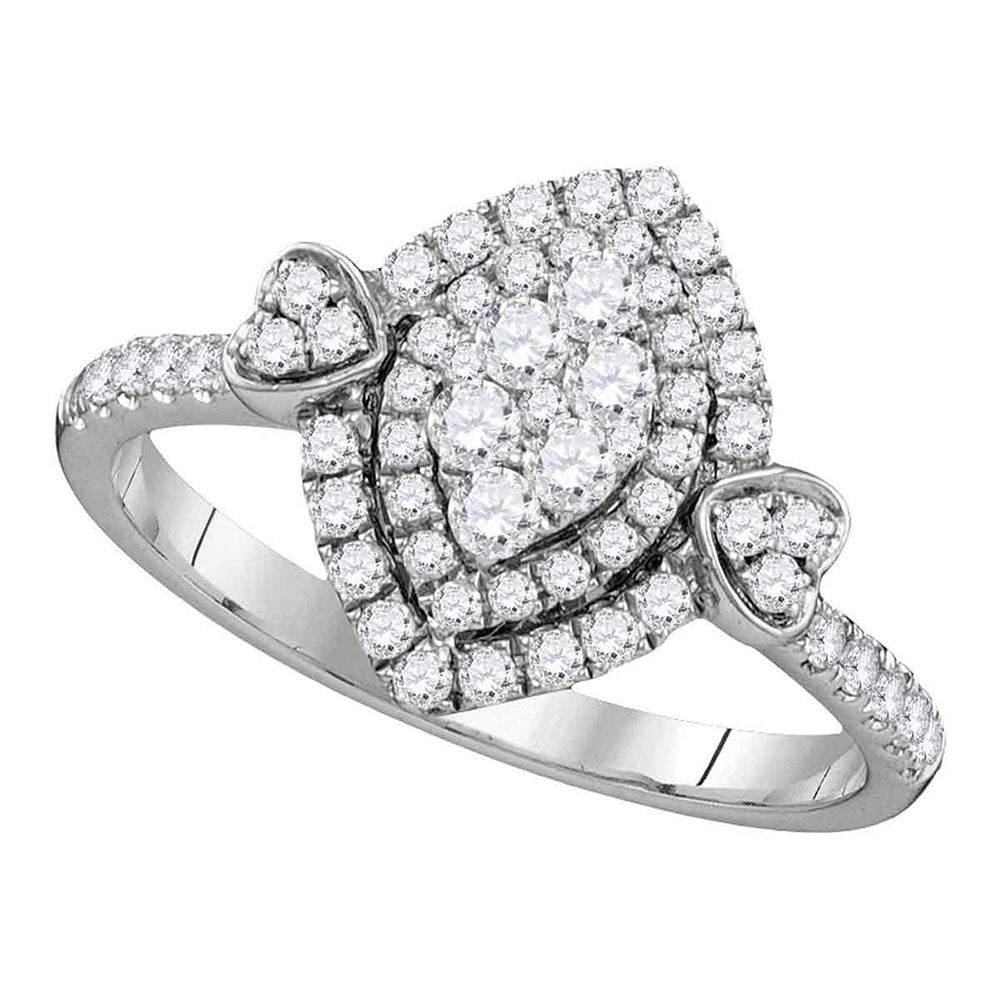 14Kt White Gold 1/2Ctw-Dia Fashion Ring (4.09 grams)