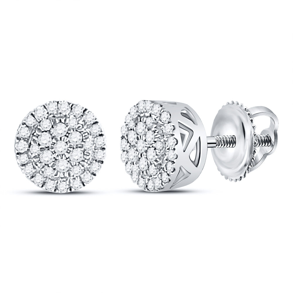 10Kt White Gold 1/6Ct-Dia Nk Round Earring (1.03 grams)