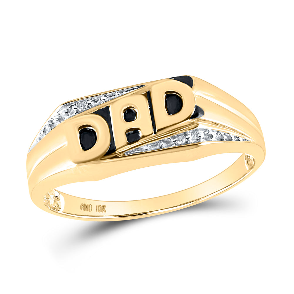 10Kt Yellow Gold 0.01Ctw-Dia Gift  Dadmens Ring-S8"