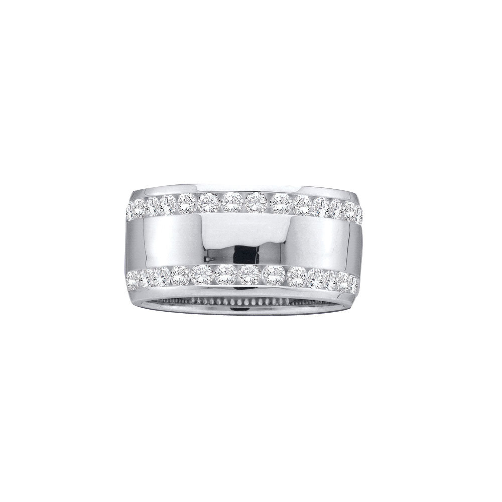 14Kt White Gold 1Ctw Diamond Accuset Ladies Band (5.68 grams)