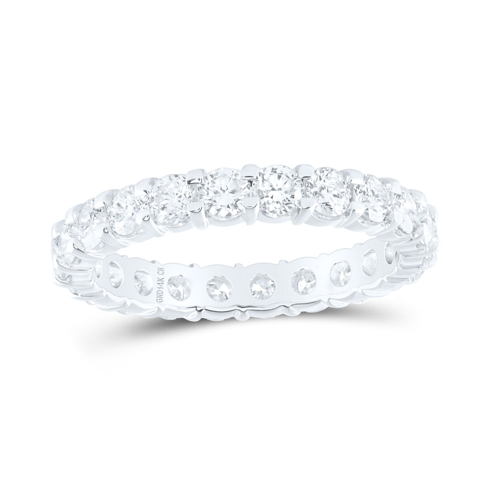 14Kt White Gold 2 Ctw Diamond Accuset Eternity Band (2.64 grams)