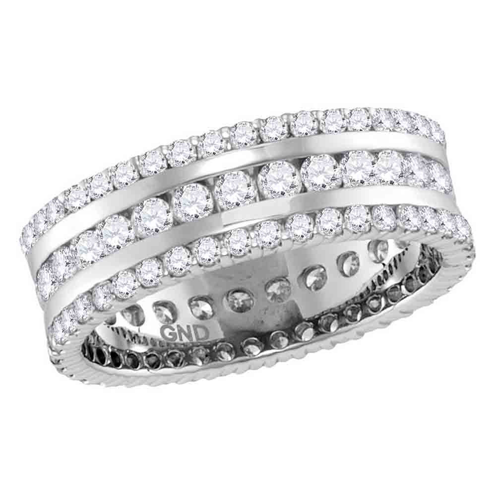 14Kt White Gold 2.0Ct Diamond Eternity Band (4.93 grams)
