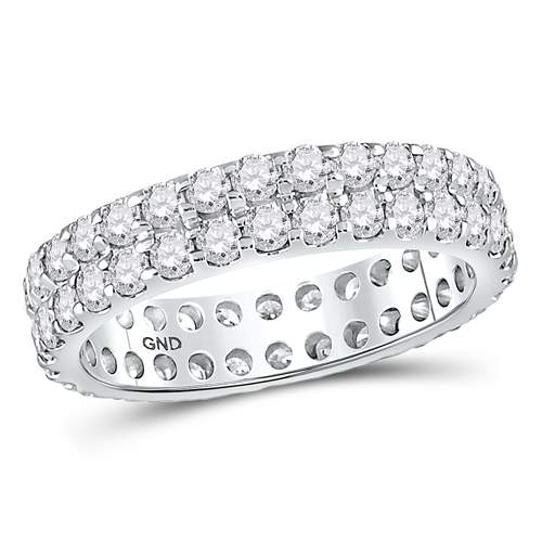 14Kt White Gold 2Ct Diamond Accuset Ernity Band (3.54 grams)