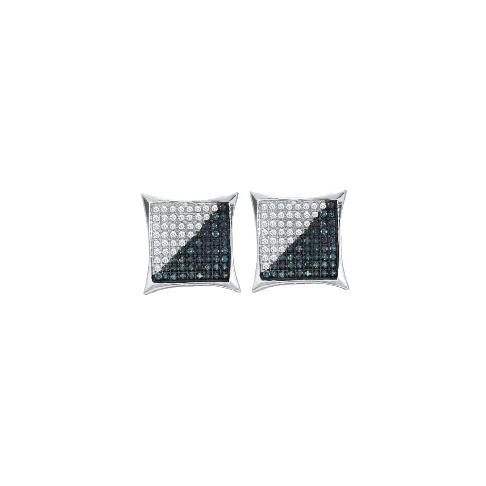 10Kt White Gold 1/3Ct-Dia Micro-Pave Earring (1.53 grams)