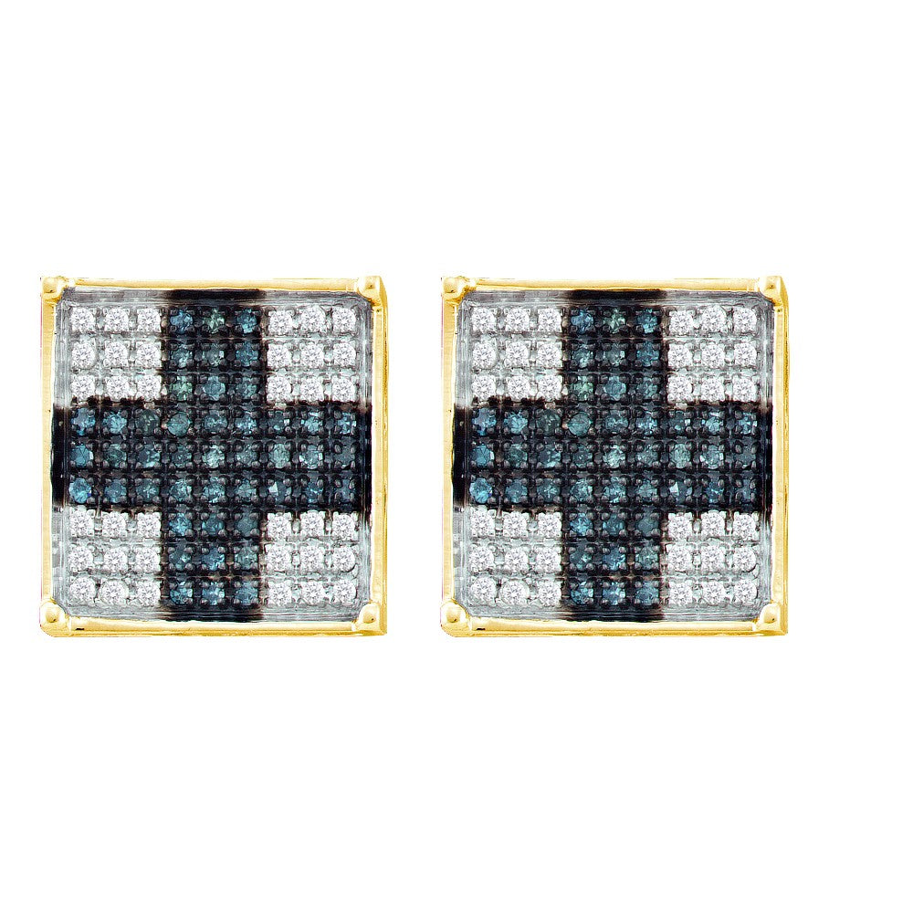 10Kt Gold 1/2Ctw-Dia Micro-Pave Earring