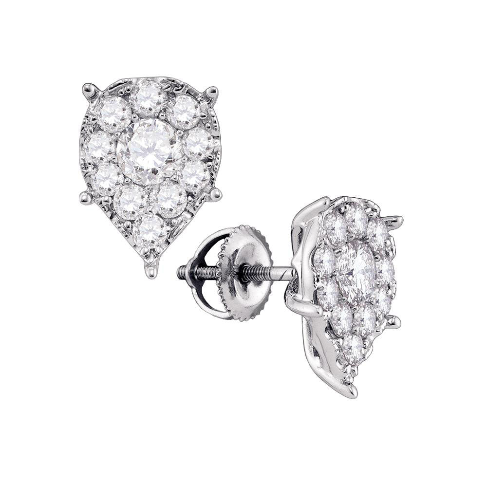 14Kt White Gold 1 5/8Ctw-Dia Seville Earrings (2.62 grams)