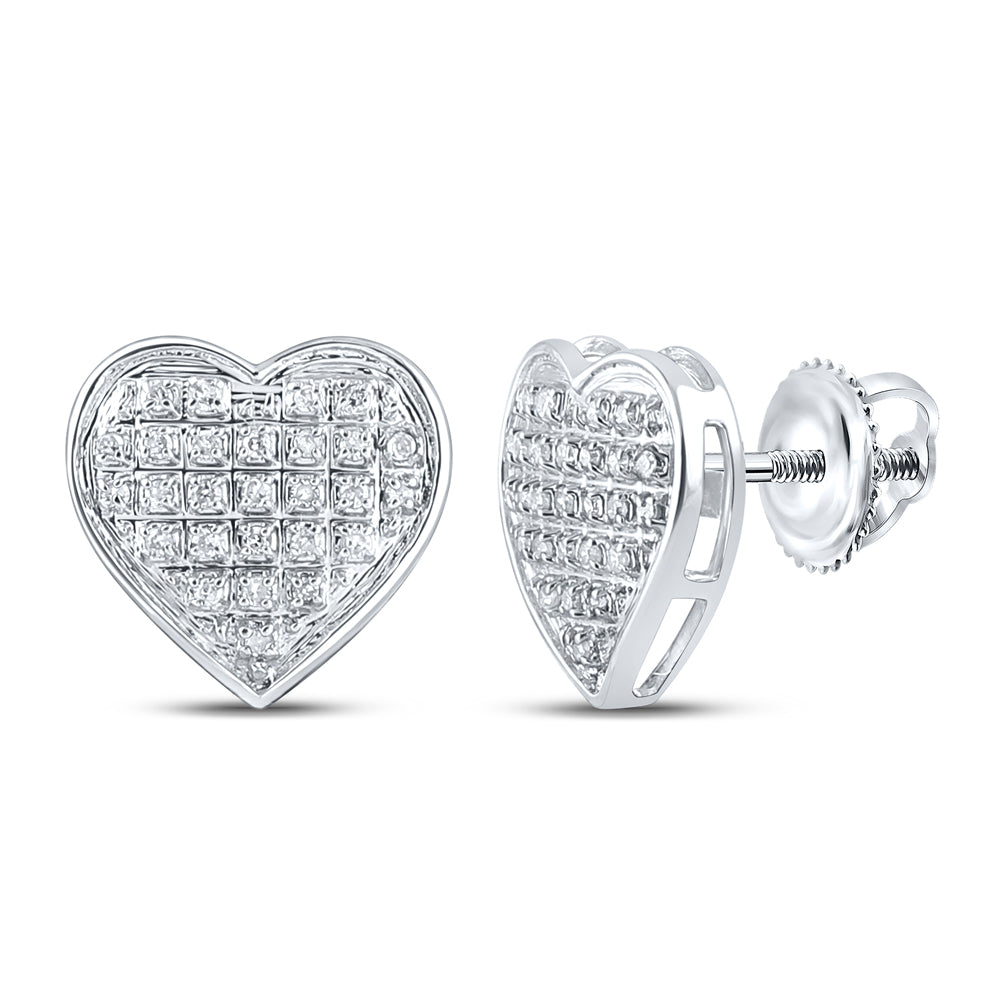 1/6Ctw-Dia Heart Earring (2.04 grams)