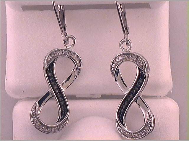 10Kt White Gold 1/5Ctw-Dia Natural Brown Gift Earring (3.01 grams)