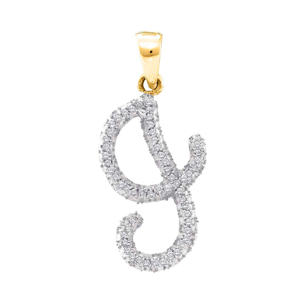 1/6Ctw-Dia P3 Gift Initial " I " Pendant" (1.29 grams)
