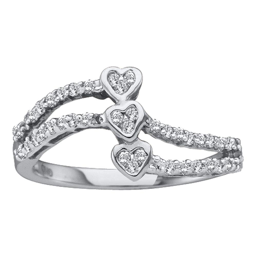 14Kt White Gold 1/4Ctw-Dia Gift Heart Ring (2.16 grams)