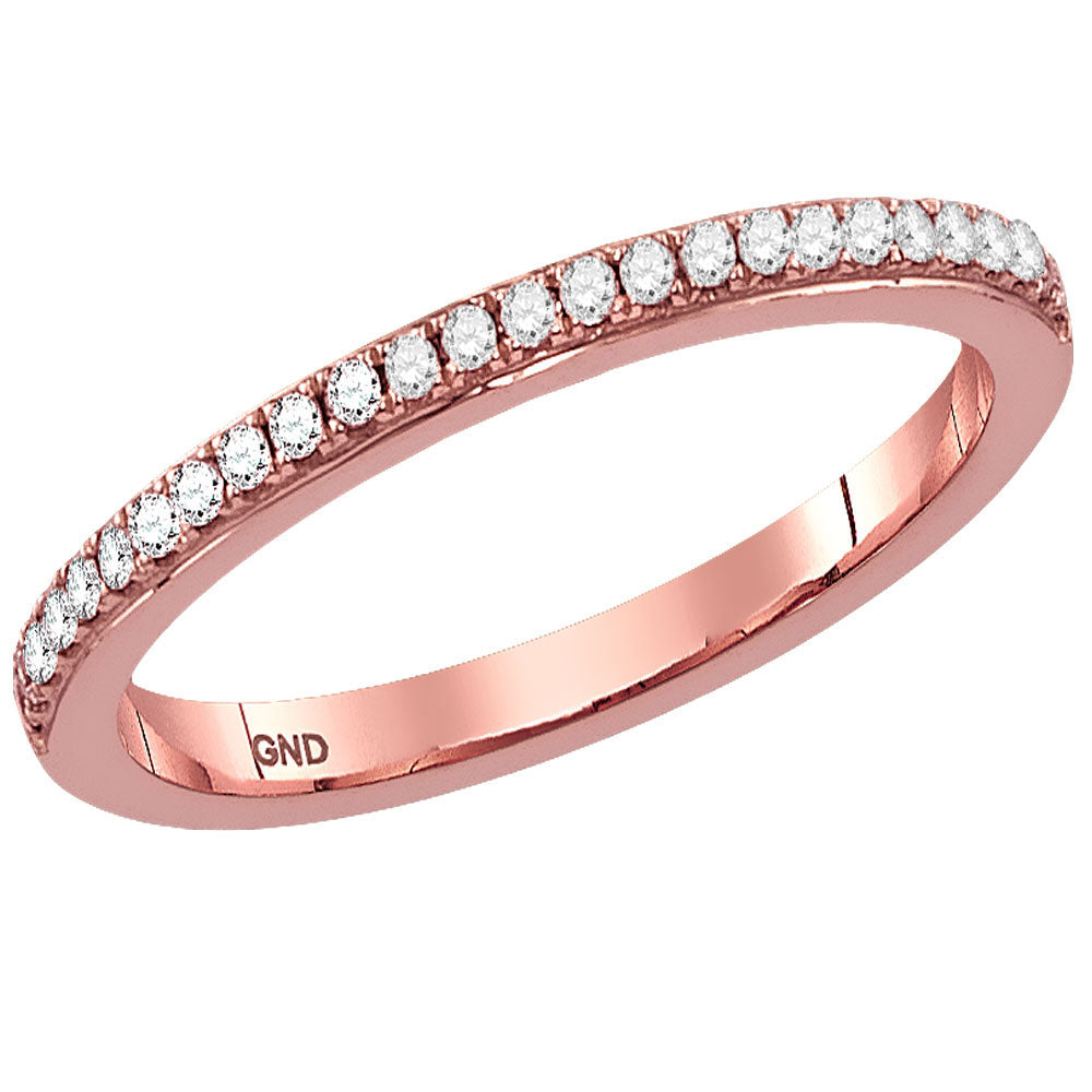 14Kt Rose Gold 1/8Ct Diamond Stackable Band (1.67 grams)