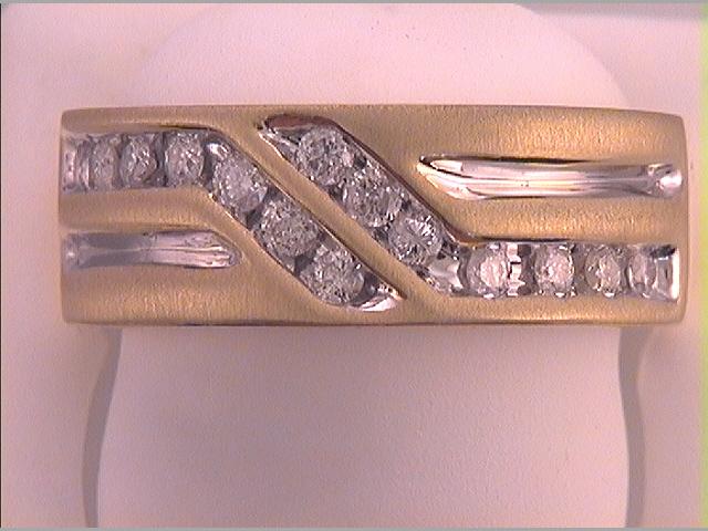 10Kt Yellow Gold 1/2Ct Diamond Gift Mens Band (8.45 grams)