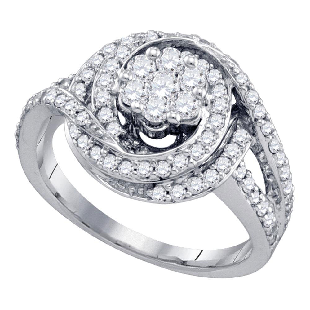 10Kt White Gold 1 Ct-Dia Cn Ring (5.35 grams)