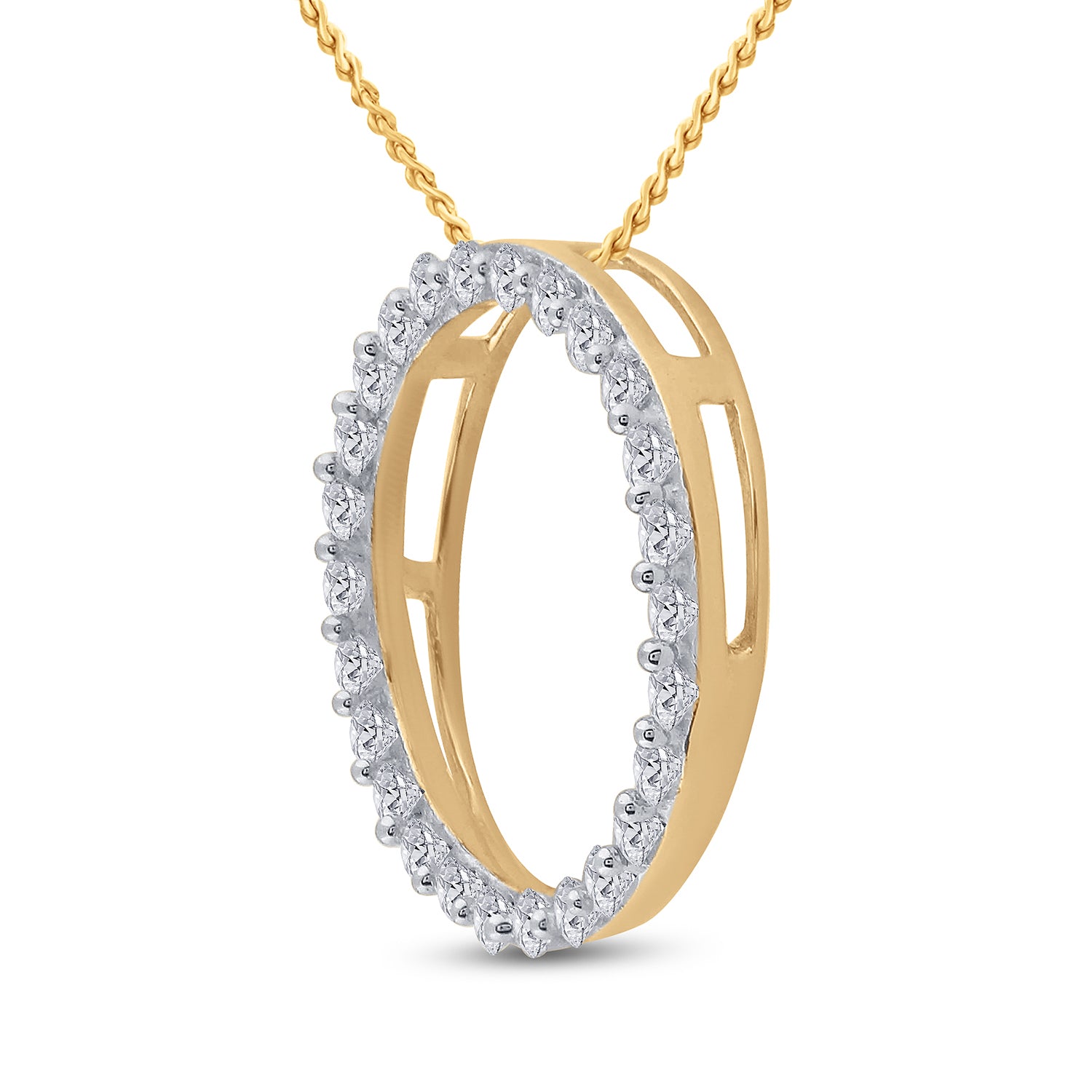 1/2Ct-Dia Ana M Circle Fashion  Pendant (1.37 grams)