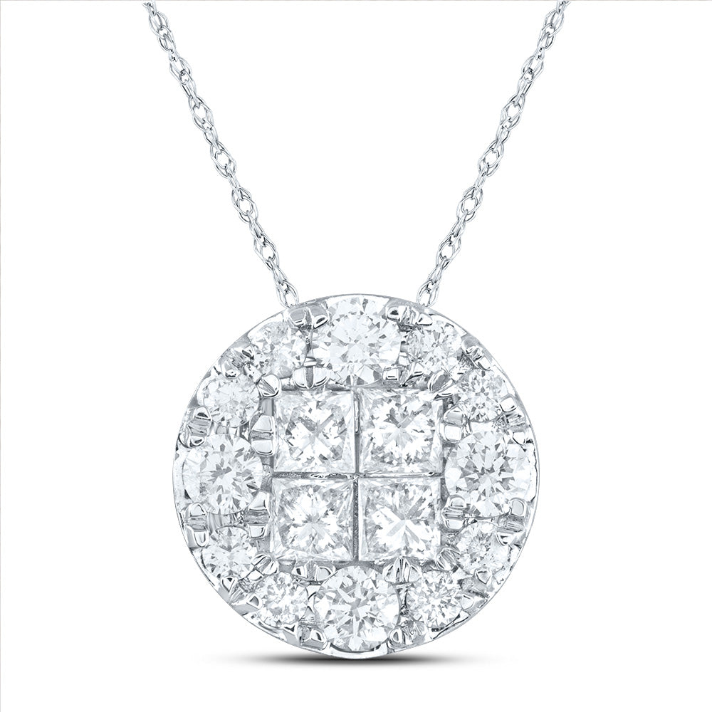 1/2Ct-Dia Soleil Circle Pendant (0.48 grams)