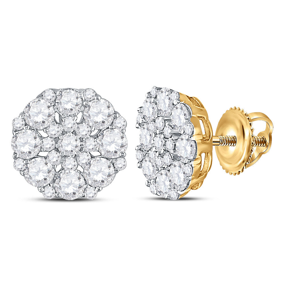 14Kt Yellow Gold 1 5/8Ctw-Dia Ana M Octagon Earring (2.48 grams)