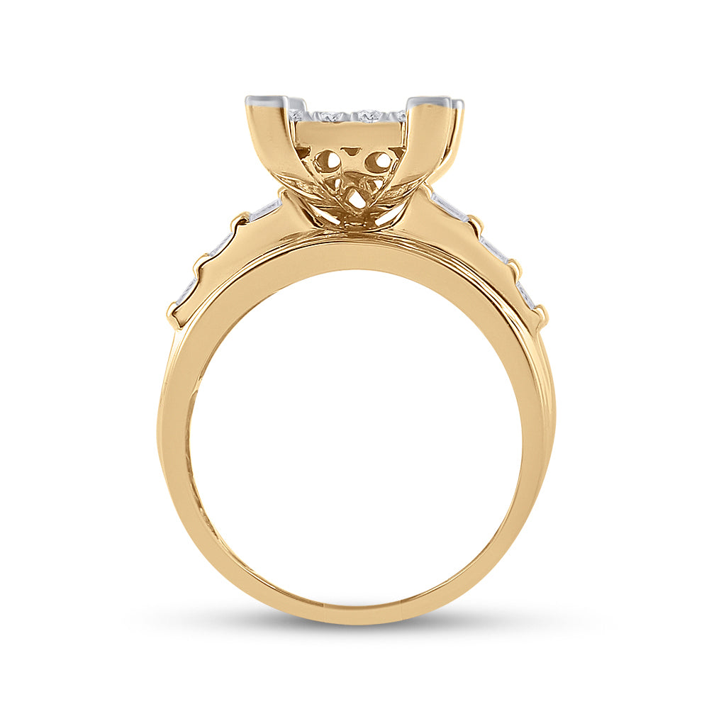 10Kt Yellow Gold 7/8Ctw-Dia Cindy Ring (4.81 grams)
