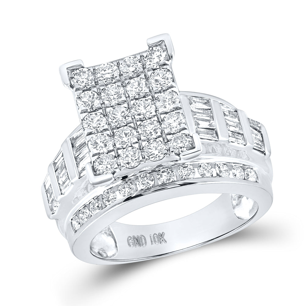 10Kt White Gold 2 Ctw-Dia Cindy Ring S-6 (8.13 grams)