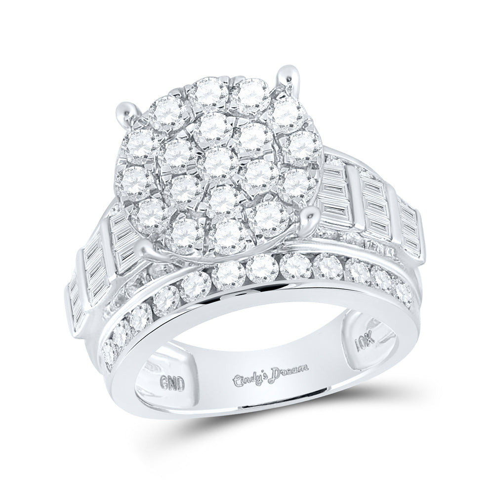 10Kt White Gold 3Ctw Cindy Ring (8.04 grams)