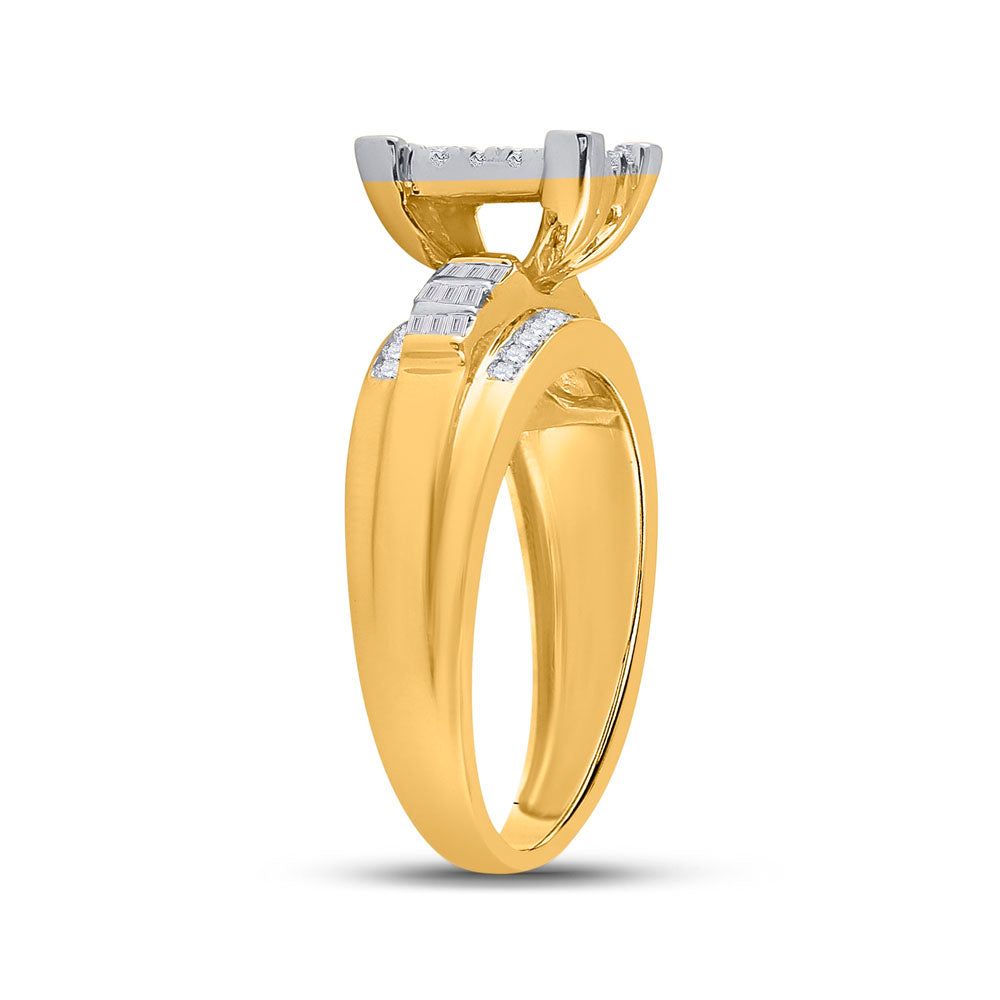 10Kt Yellow Gold 1/2Ctw-Dia Cindy Ring (3.64 grams)