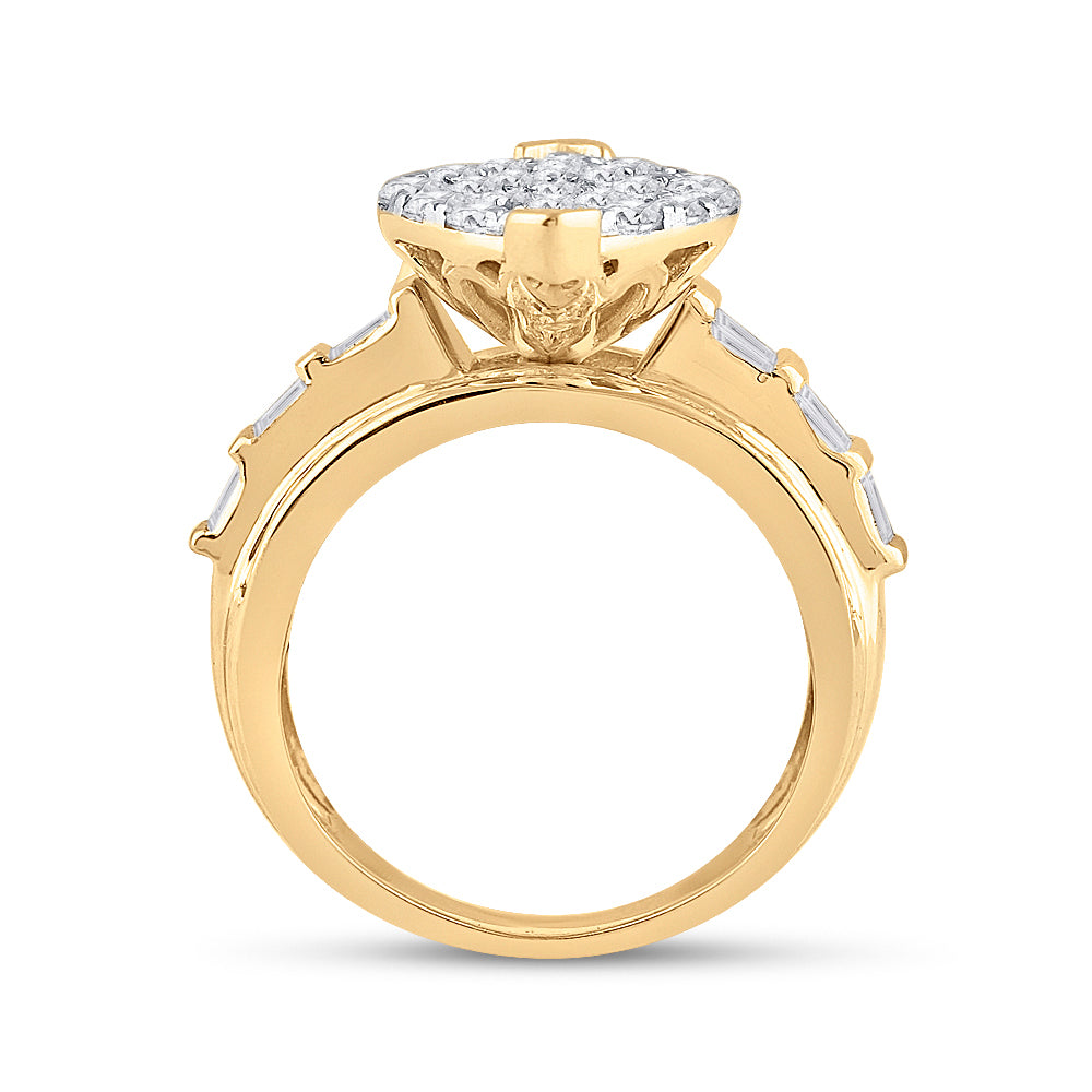 10Kt Yellow Gold 3 Ctw-Dia Cindy Ring (8.53 grams)
