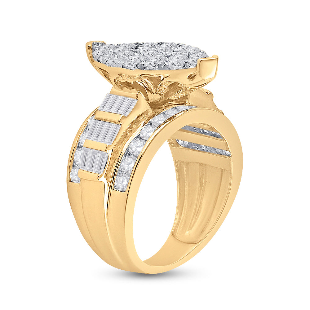 10Kt Yellow Gold 3 Ctw-Dia Cindy Ring (8.53 grams)