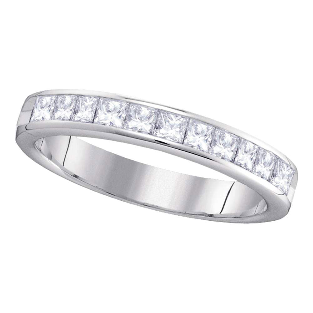 14Kt White Gold 3/4Ct Diamond Accuset Ladies Band (3.5 grams)