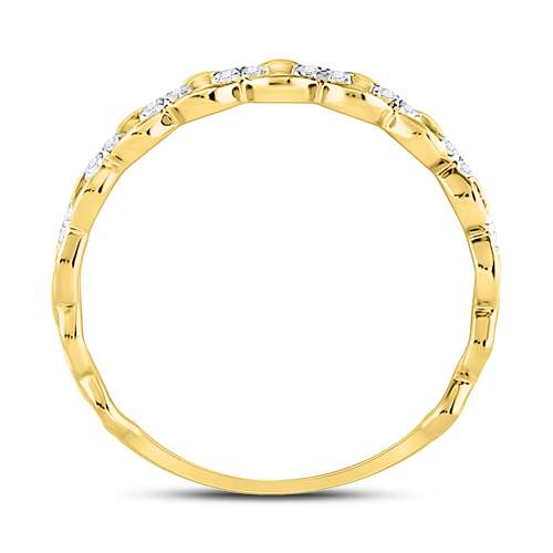 10Kt Yellow Gold 1/8Ctw Diamond Ana M Stackable Band (1.05 grams)