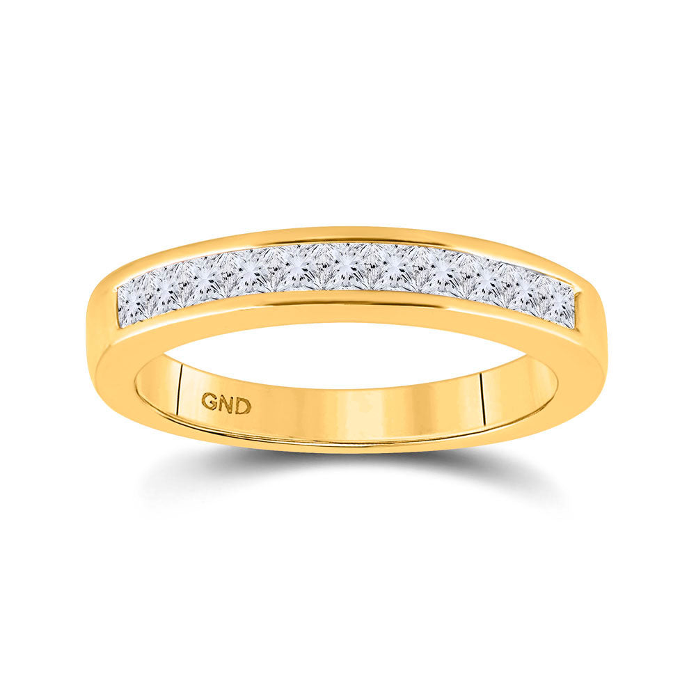 14Kt Yellow Gold 1/2Ct Diamond Invisible Fashion Ladies Band S-5 (3.75 grams)