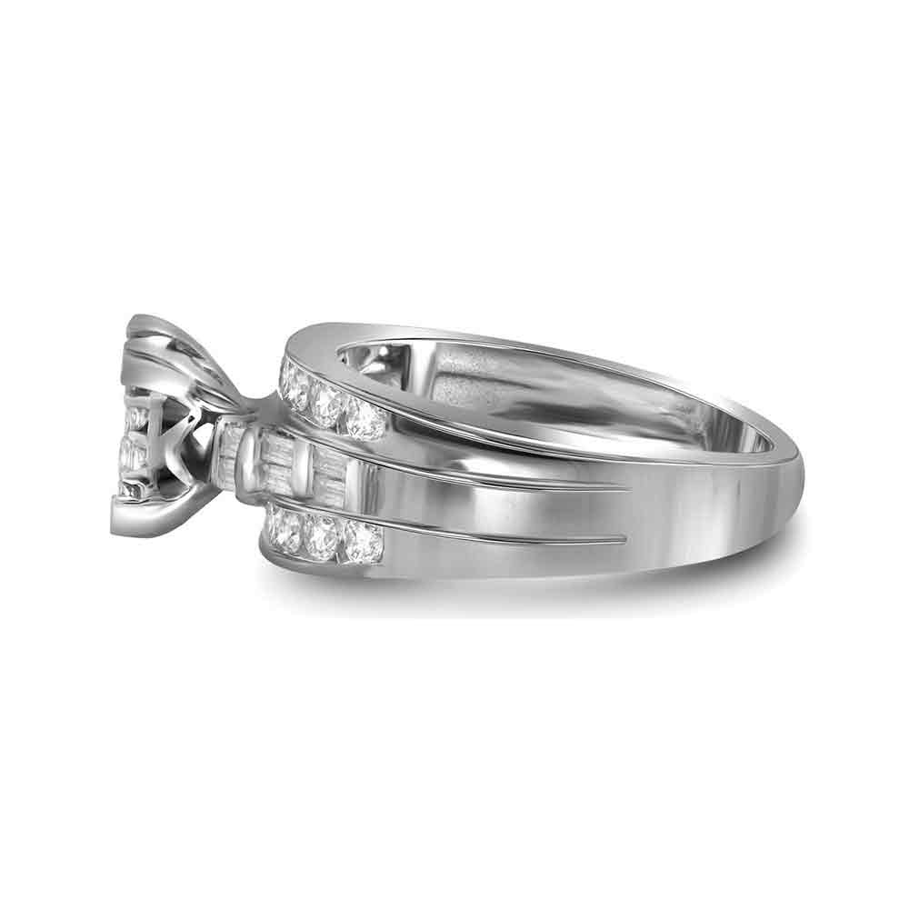 10Kt White Gold 1/2Ct-Diamond Cindy Ring (3.86 grams)