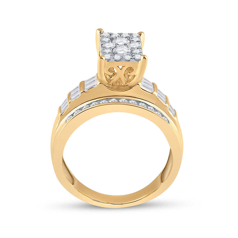 10Kt Yellow Gold 7/8Ctw-Dia Cindy Ring (5.31 grams)