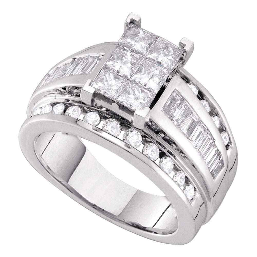 14Kt White Gold 2 Ct-Dia Cindy Ring (8.26 grams)