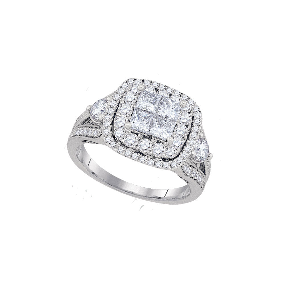 14Kt White Gold 2 Ctw-Dia Ana M  Invisible Bridal Tessera Ring (5.4 grams)